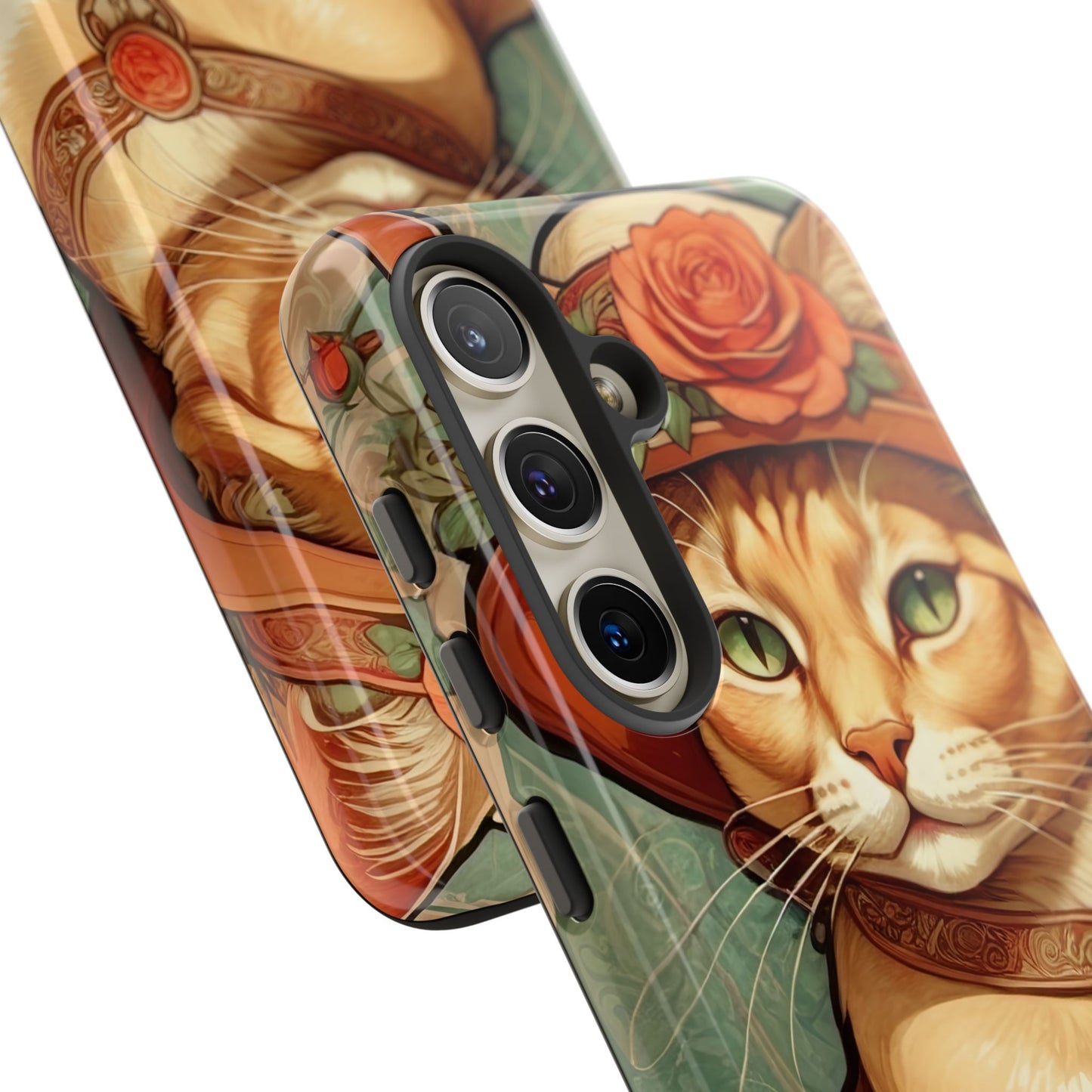 Alphonse Mucha Tough Phone Cases (A lady cat)