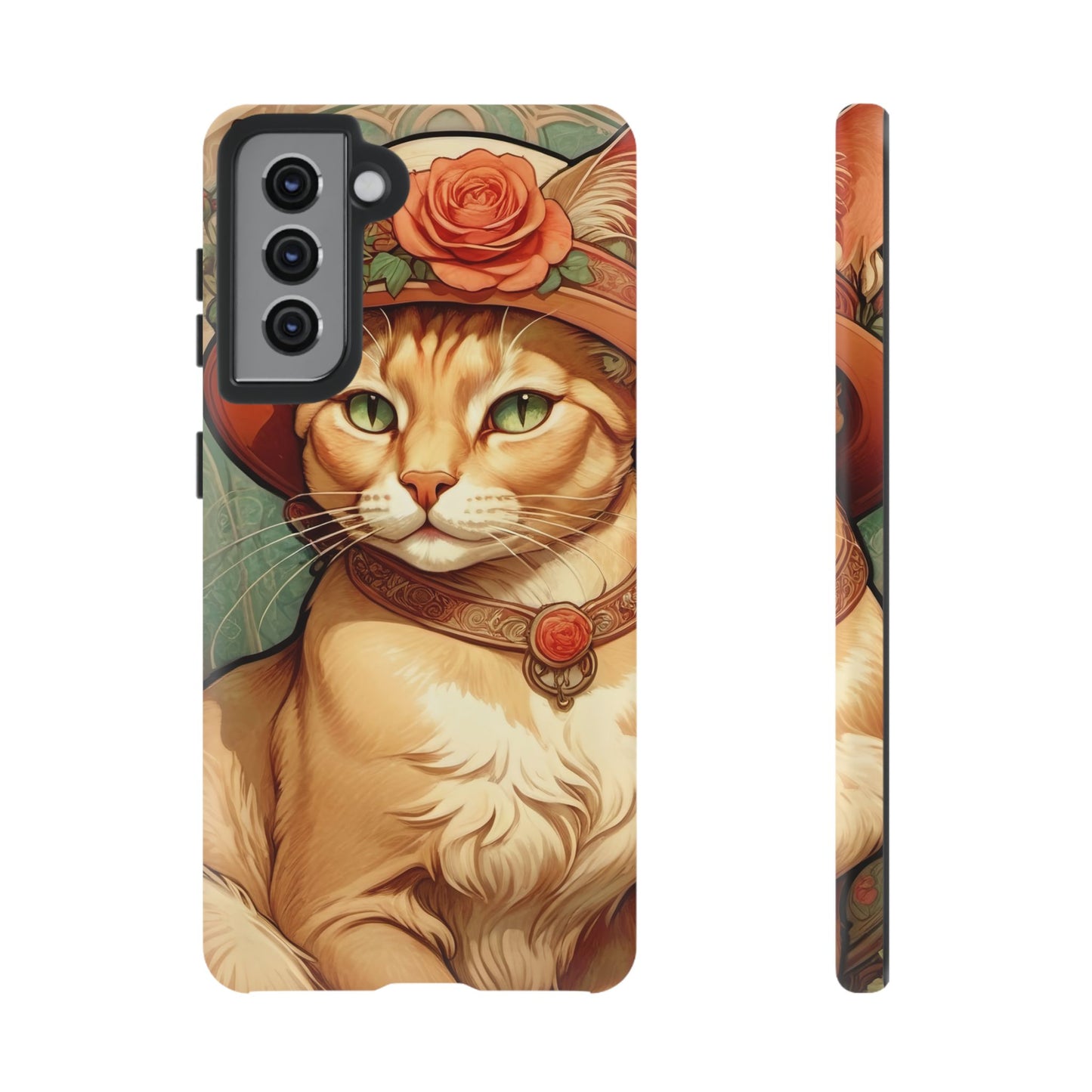Alphonse Mucha Tough Phone Cases (A lady cat)