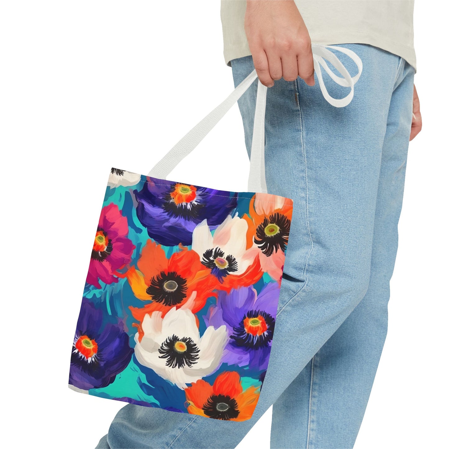 Fauvism inspired Colorful Anemones Tote Bag