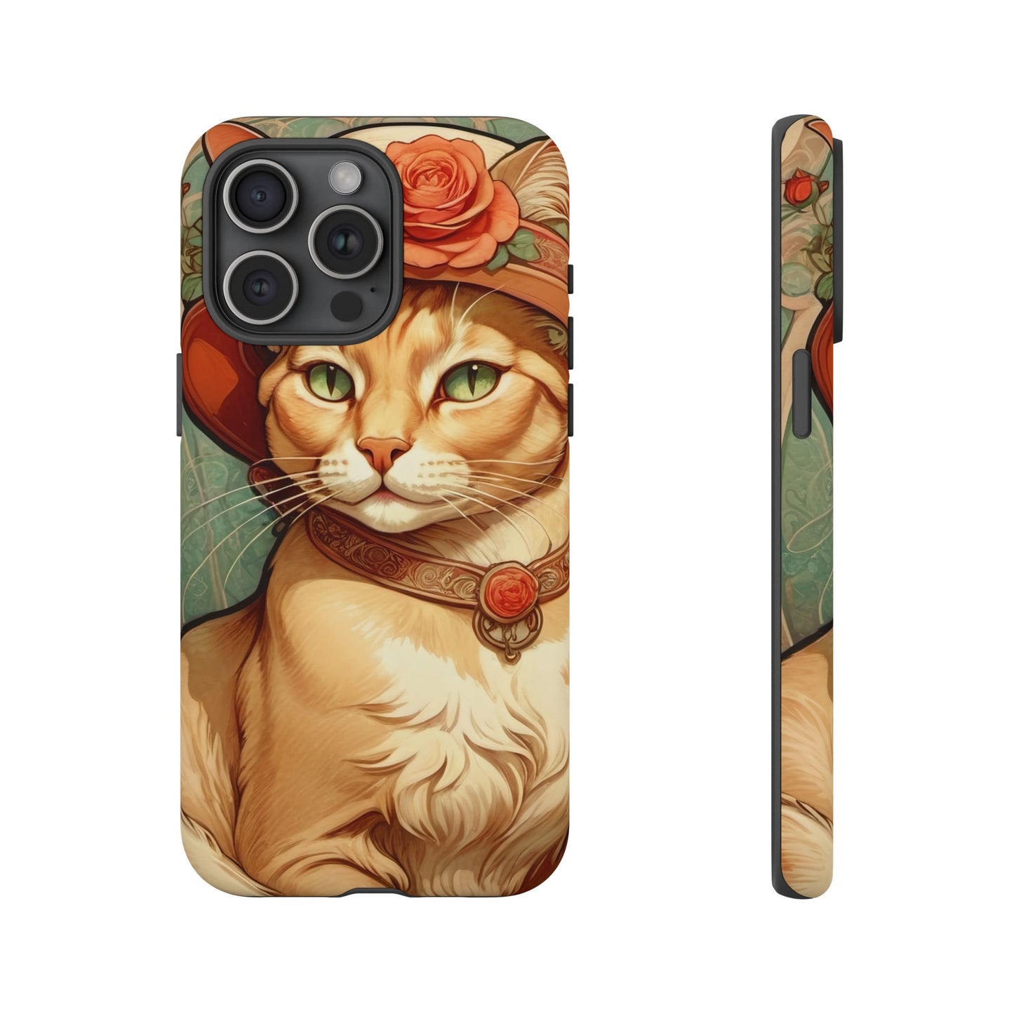 Alphonse Mucha Tough Phone Cases (A lady cat)