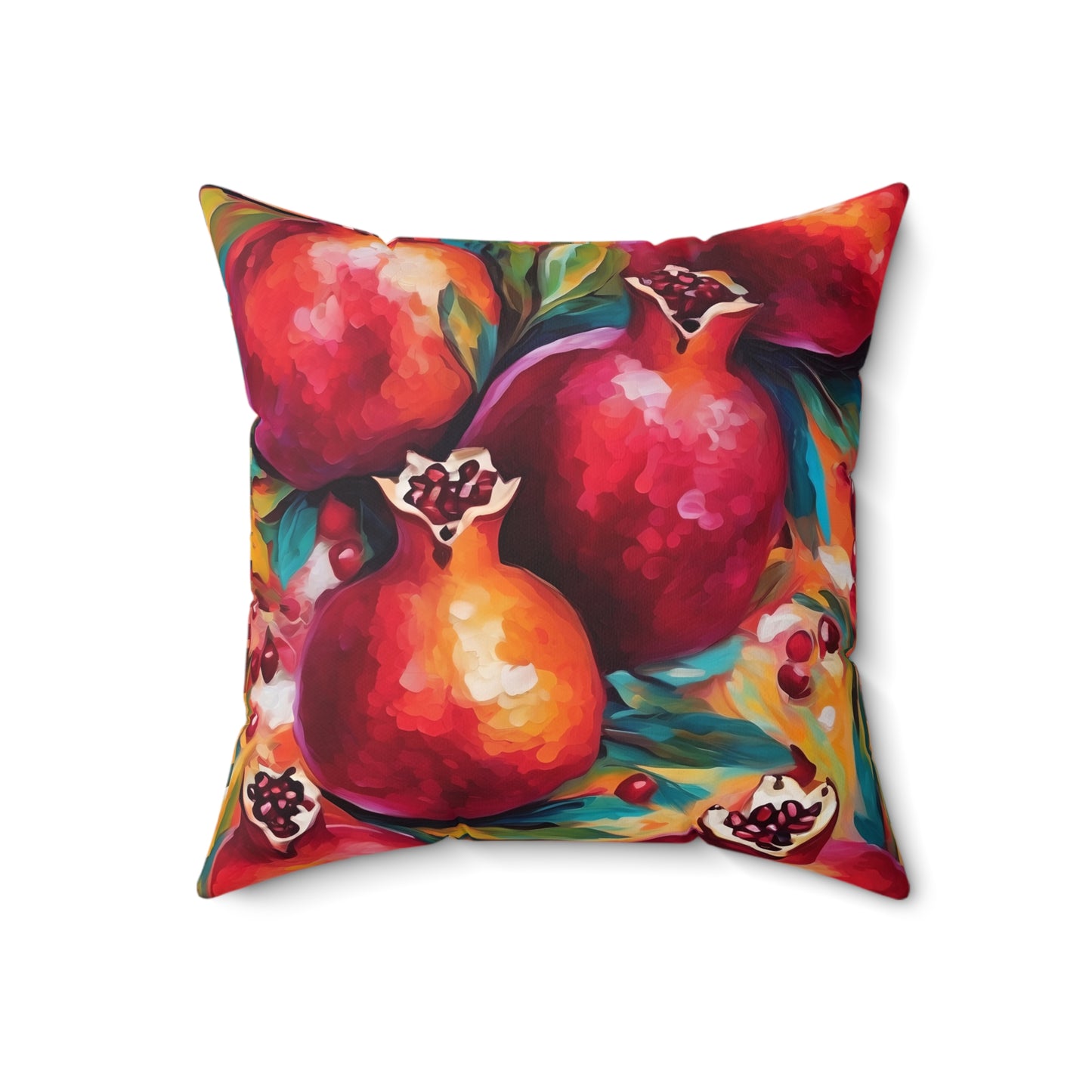 Vincent Van Gogh inspired Pomegranates Square Pillow
