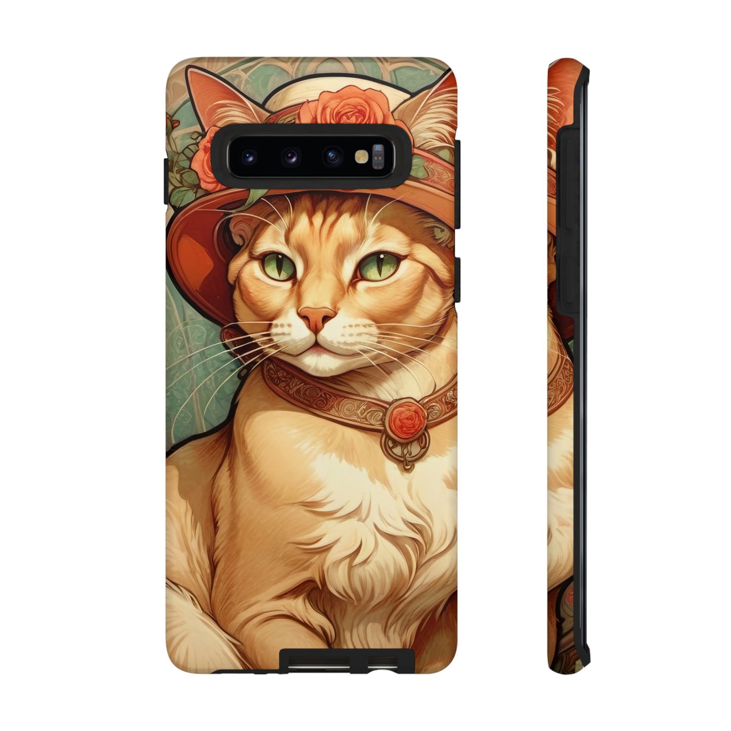 Alphonse Mucha Tough Phone Cases (A lady cat)