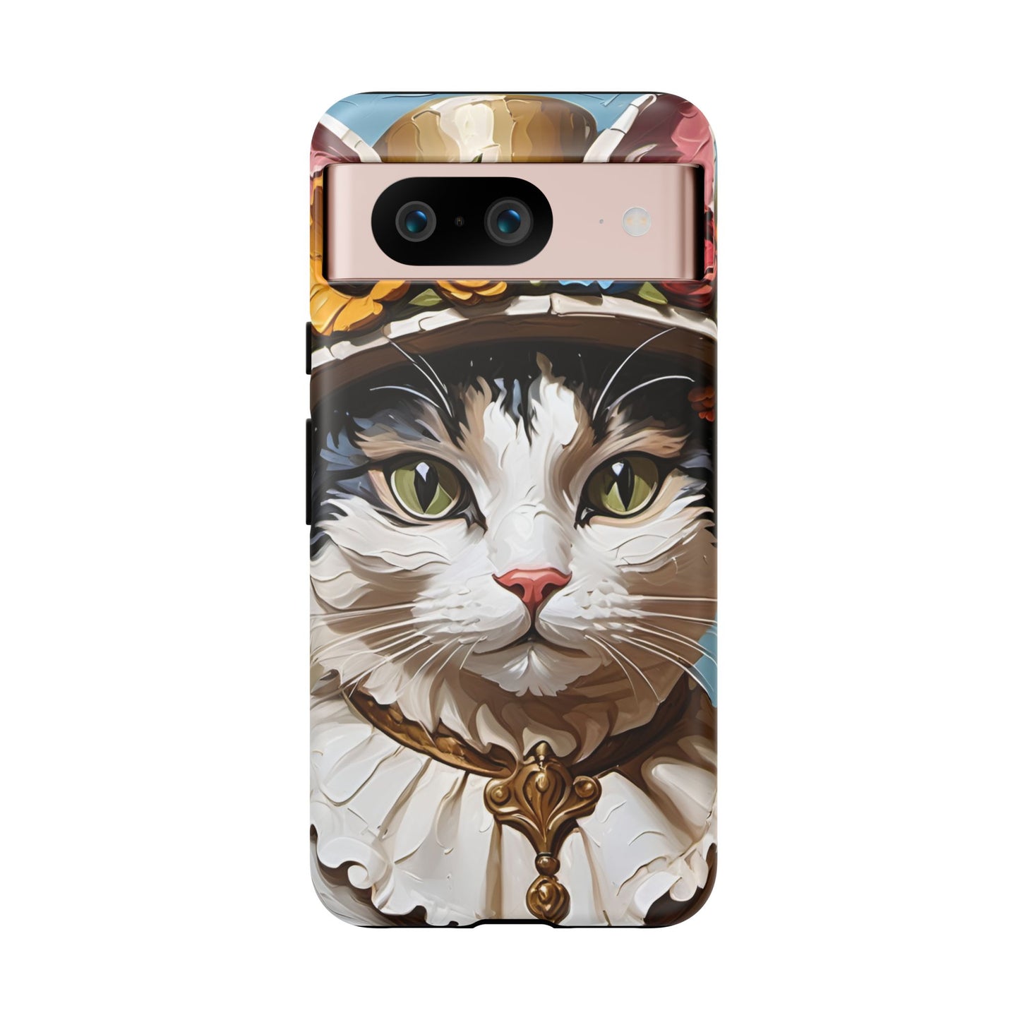Oil Painting Cat Tough Phone Cases (A Lady)