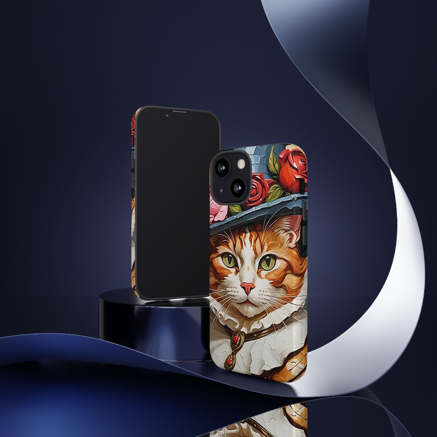 Oil Painting Cat Tough Phone Cases (A Gentleman)