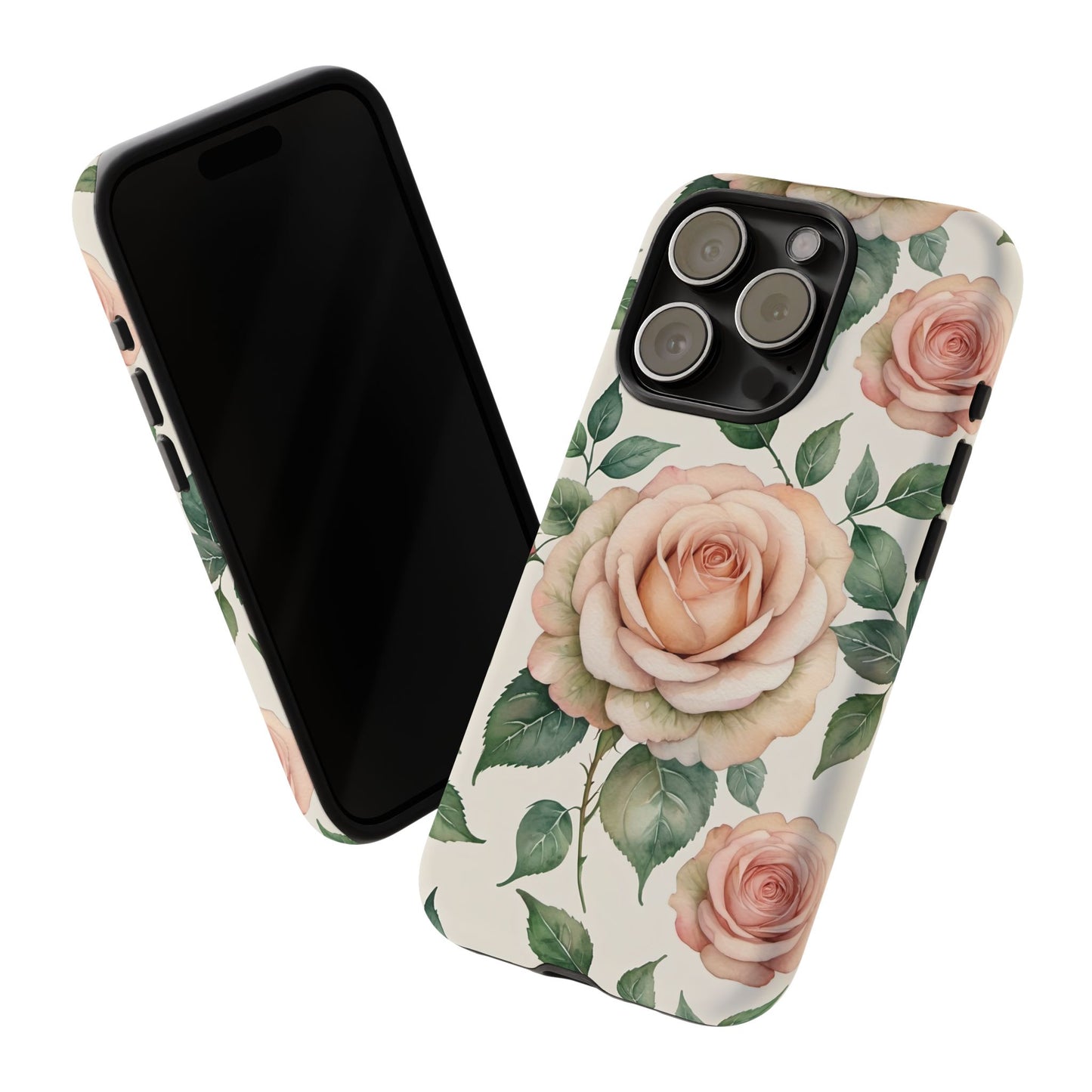 Watercolor Large Roses Tough Cases