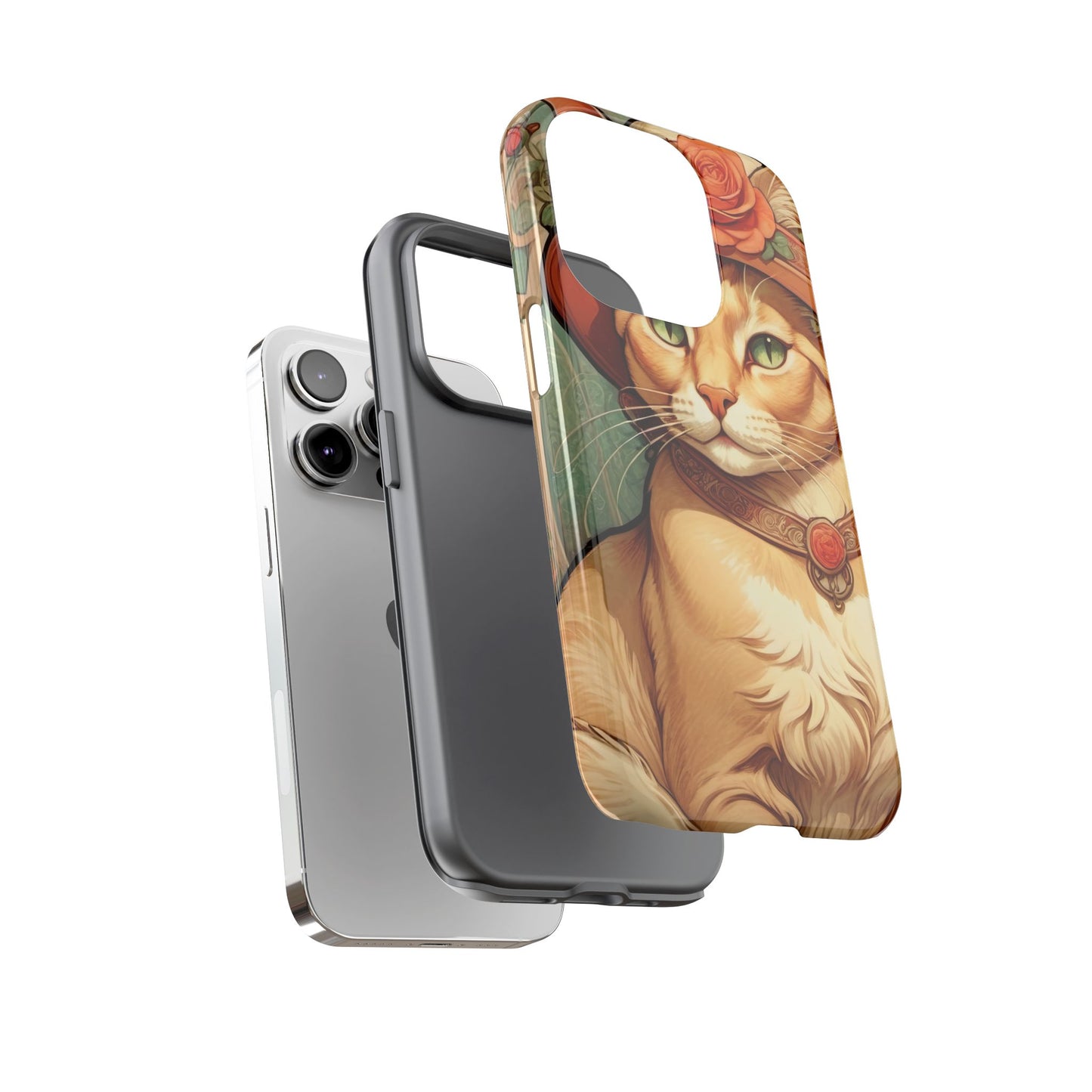 Alphonse Mucha Tough Phone Cases (A lady cat)