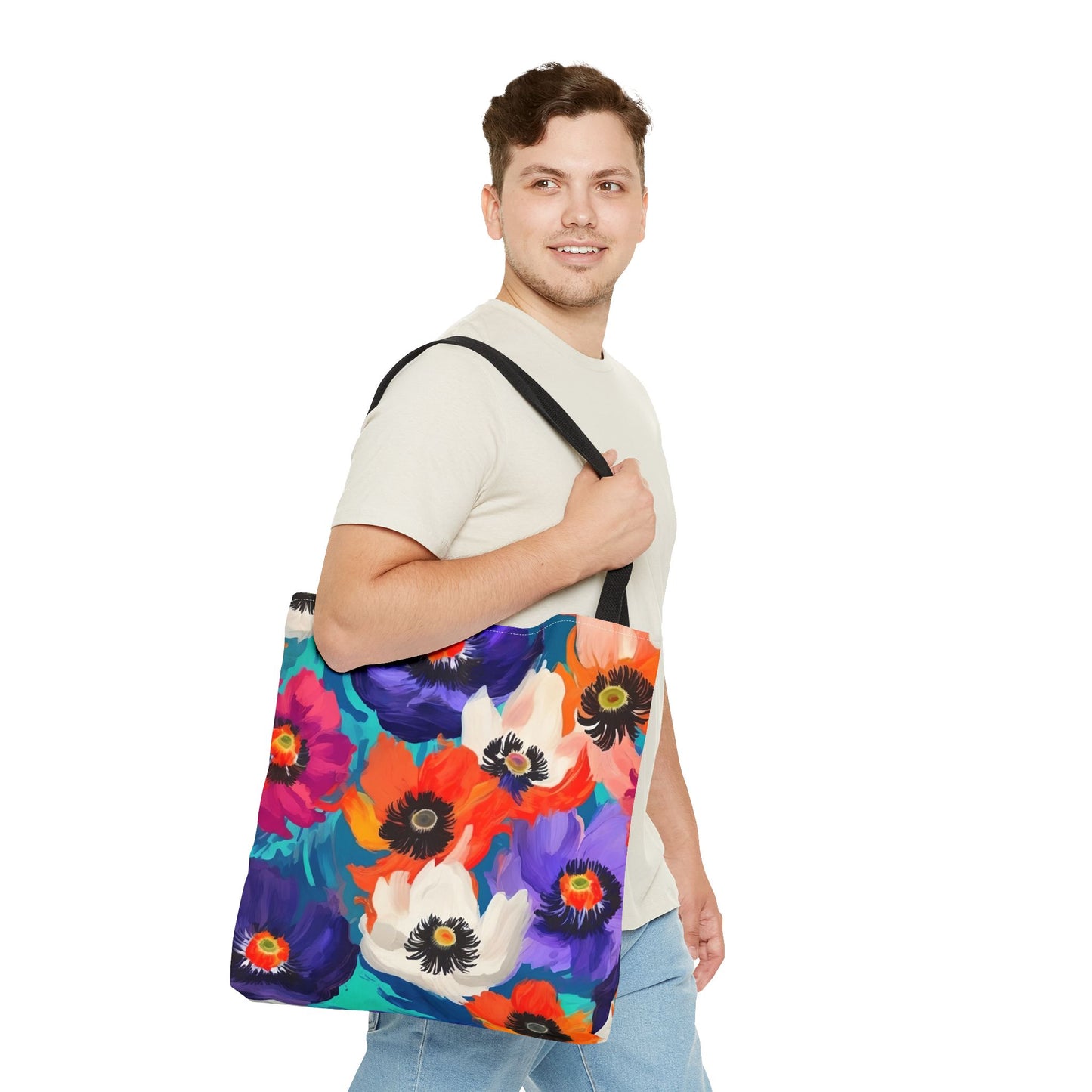 Fauvism inspired Colorful Anemones Tote Bag