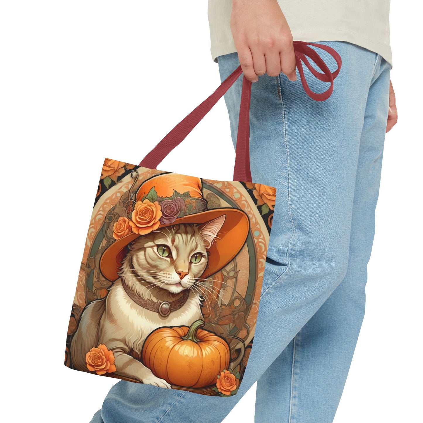 Halloween Art Nouveau Cat Tote