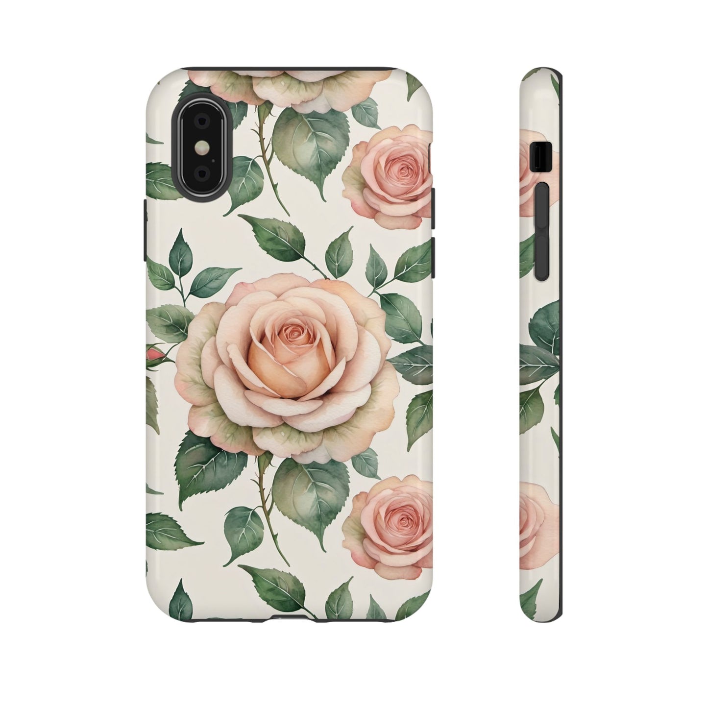Watercolor Large Roses Tough Cases