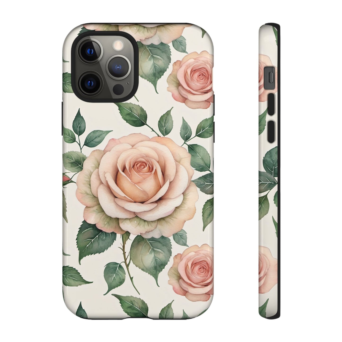 Watercolor Large Roses Tough Cases