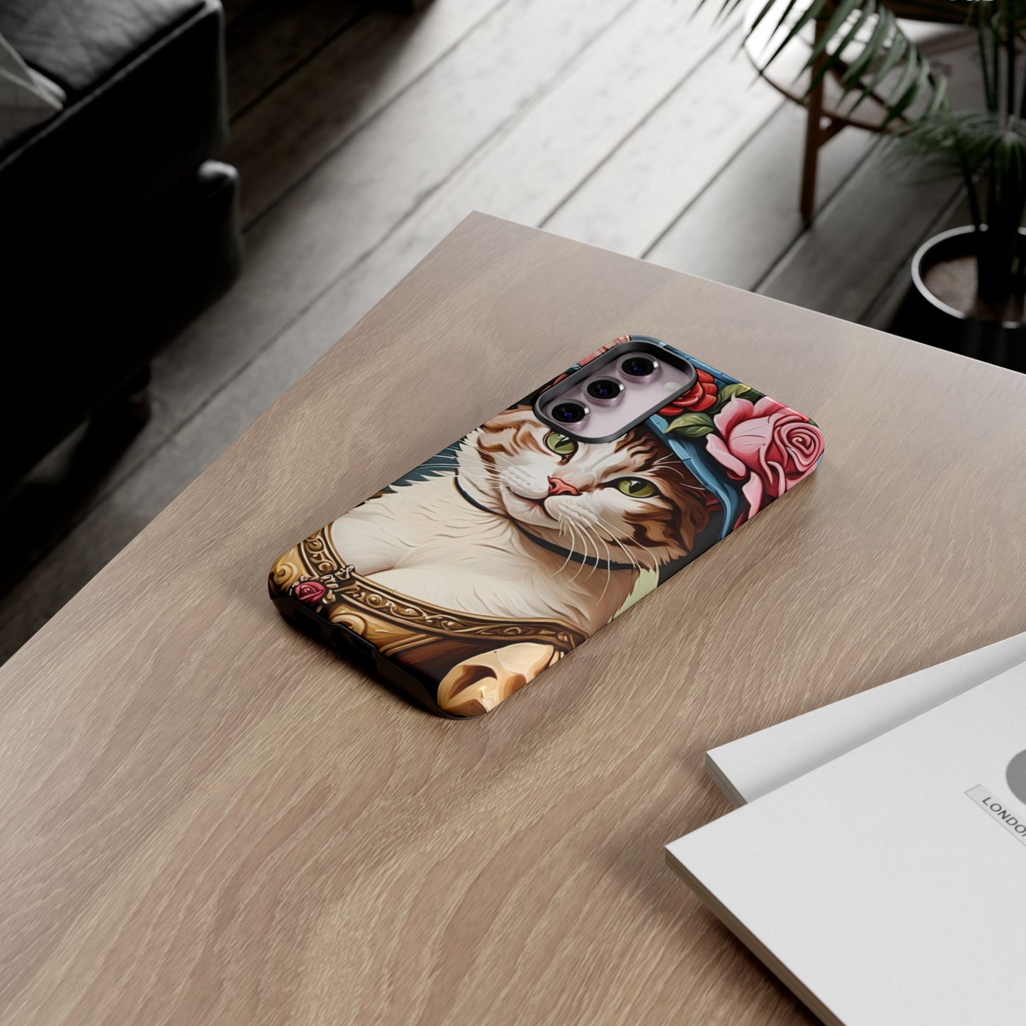 Oil Painting Cat Tough Phone Cases (A Lady 2)