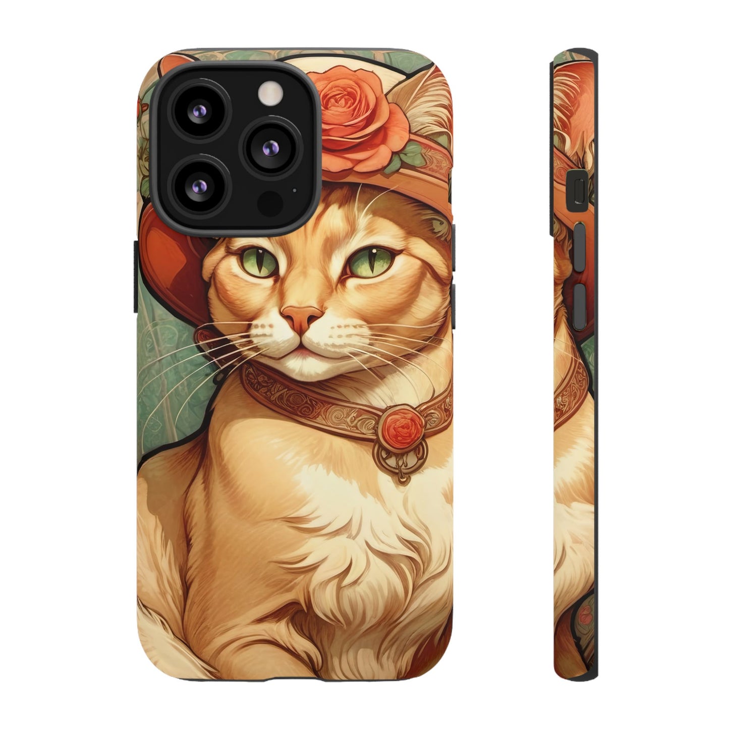 Alphonse Mucha Tough Phone Cases (A lady cat)