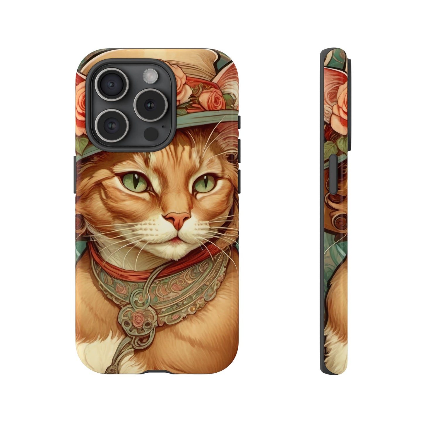 Alphonse Mucha Tough Phone Cases (A lady cat 2)