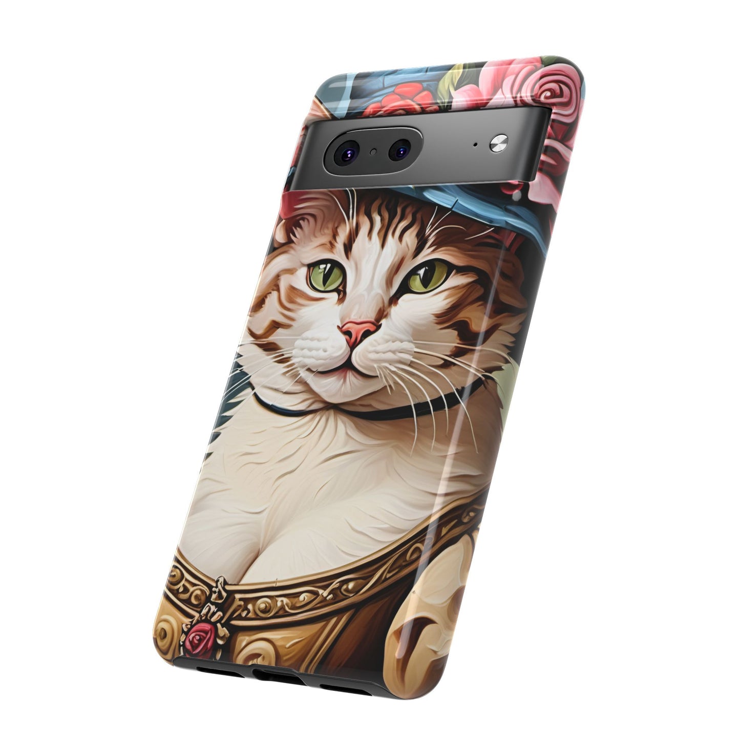 Oil Painting Cat Tough Phone Cases (A Lady 2)