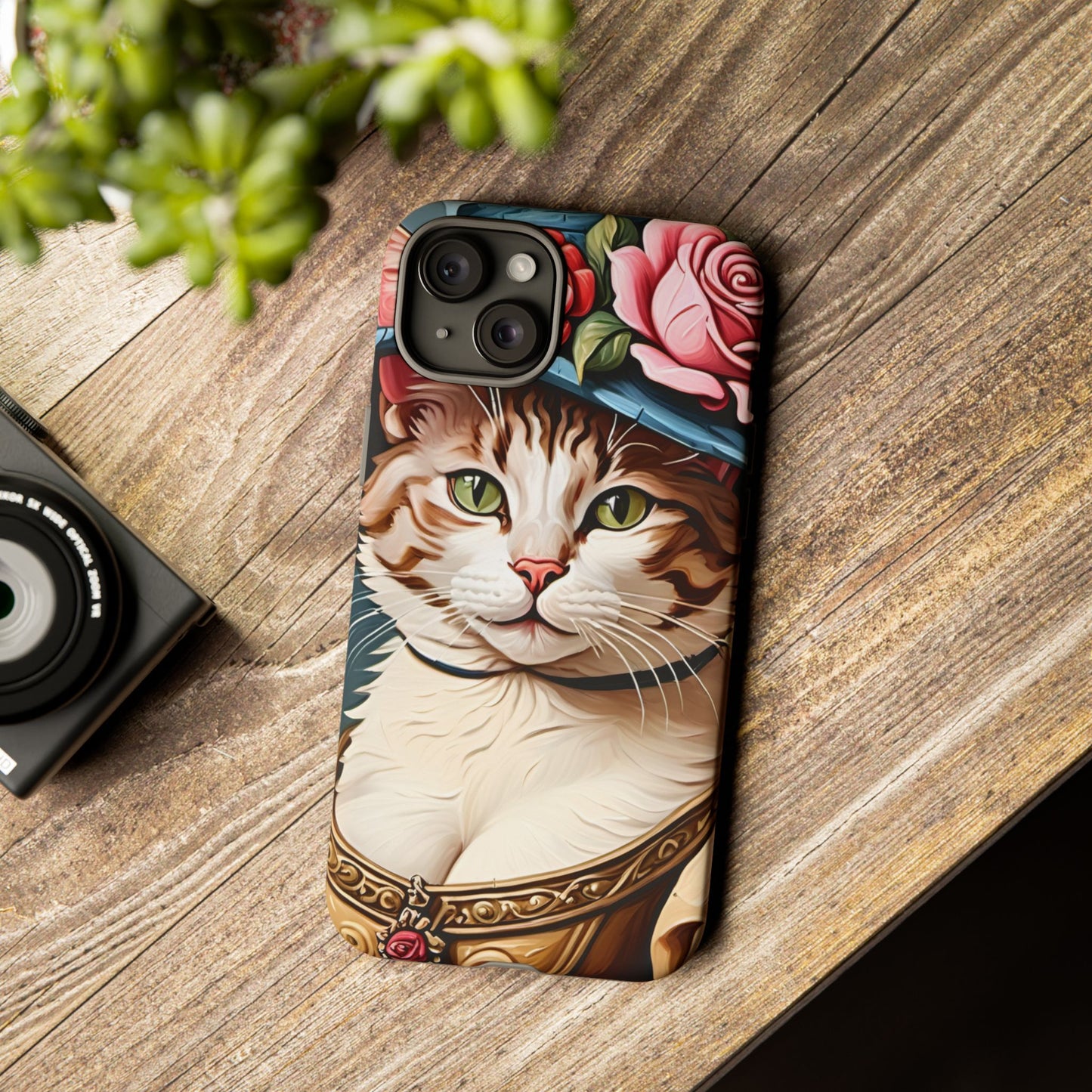 Oil Painting Cat Tough Phone Cases (A Lady 2)
