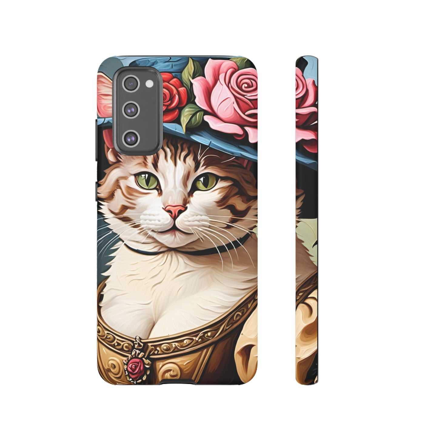 Oil Painting Cat Tough Phone Cases (A Lady 2)