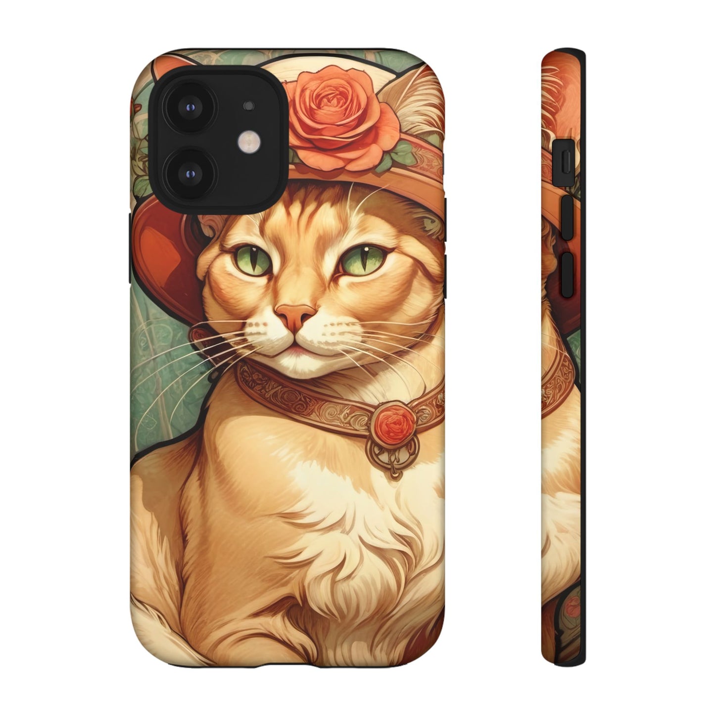 Alphonse Mucha Tough Phone Cases (A lady cat)