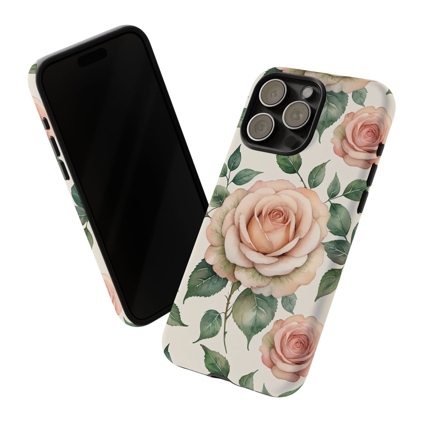 Watercolor Large Roses Tough Cases