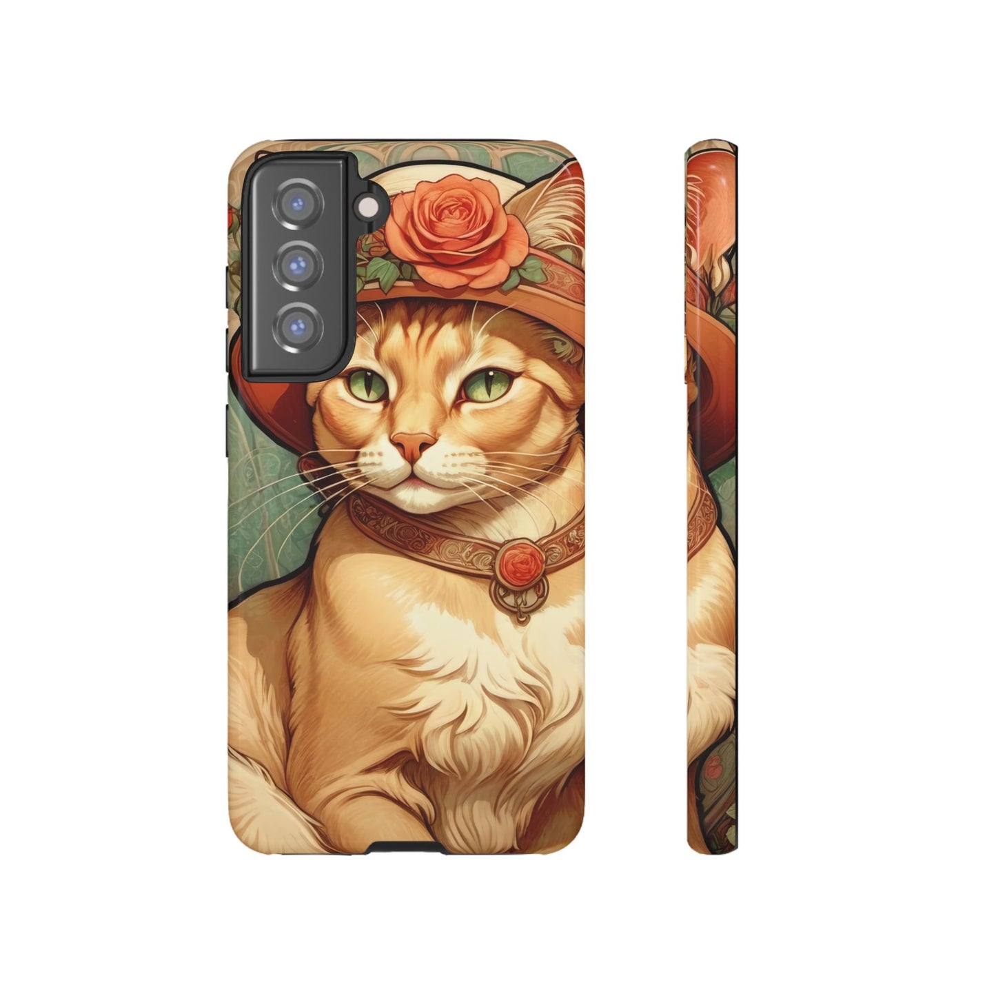 Alphonse Mucha Tough Phone Cases (A lady cat)