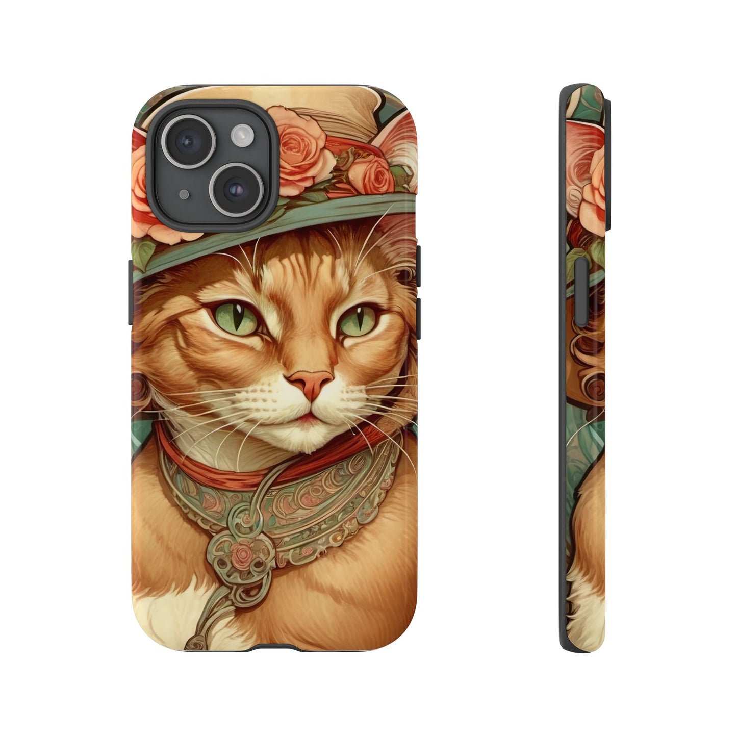 Alphonse Mucha Tough Phone Cases (A lady cat 2)