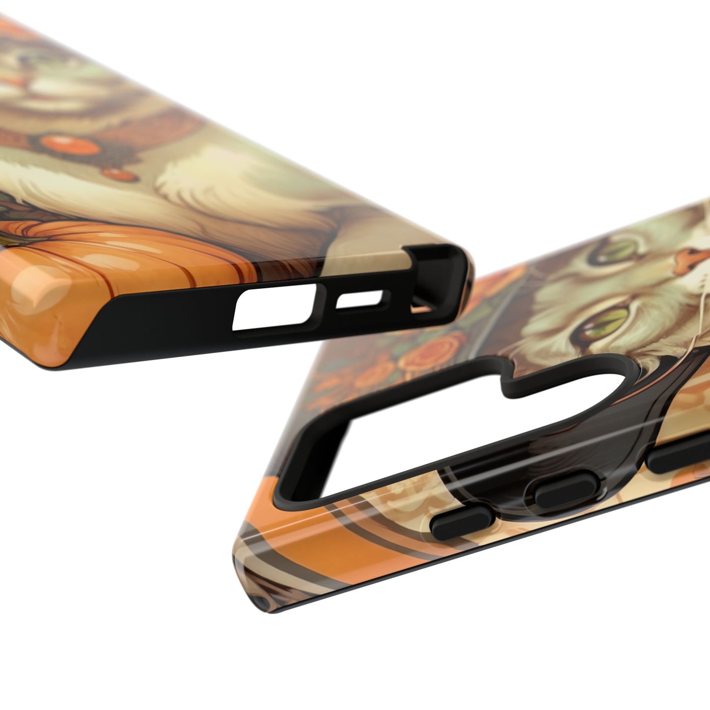Halloween Alphonse Mucha Tough Phone Cases (A gentleman cat)