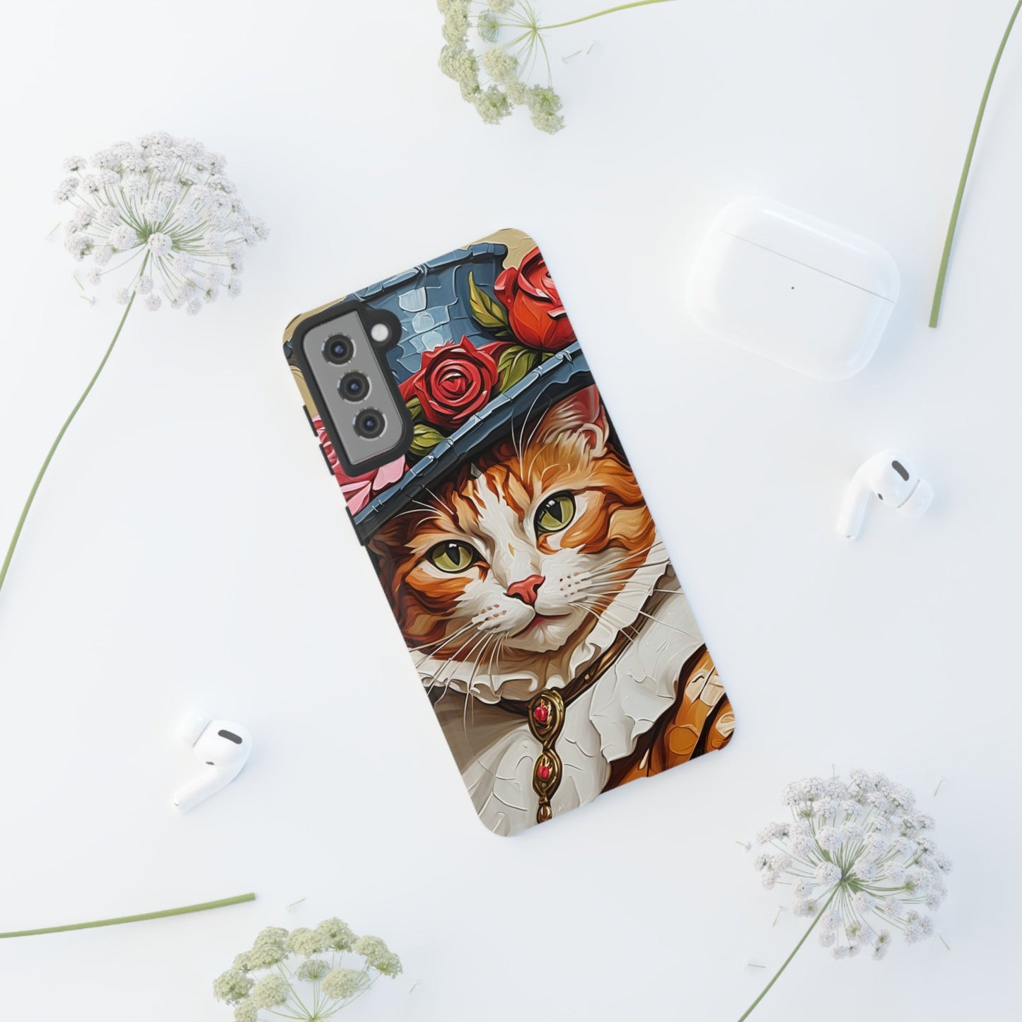 Oil Painting Cat Tough Phone Cases (A Gentleman)