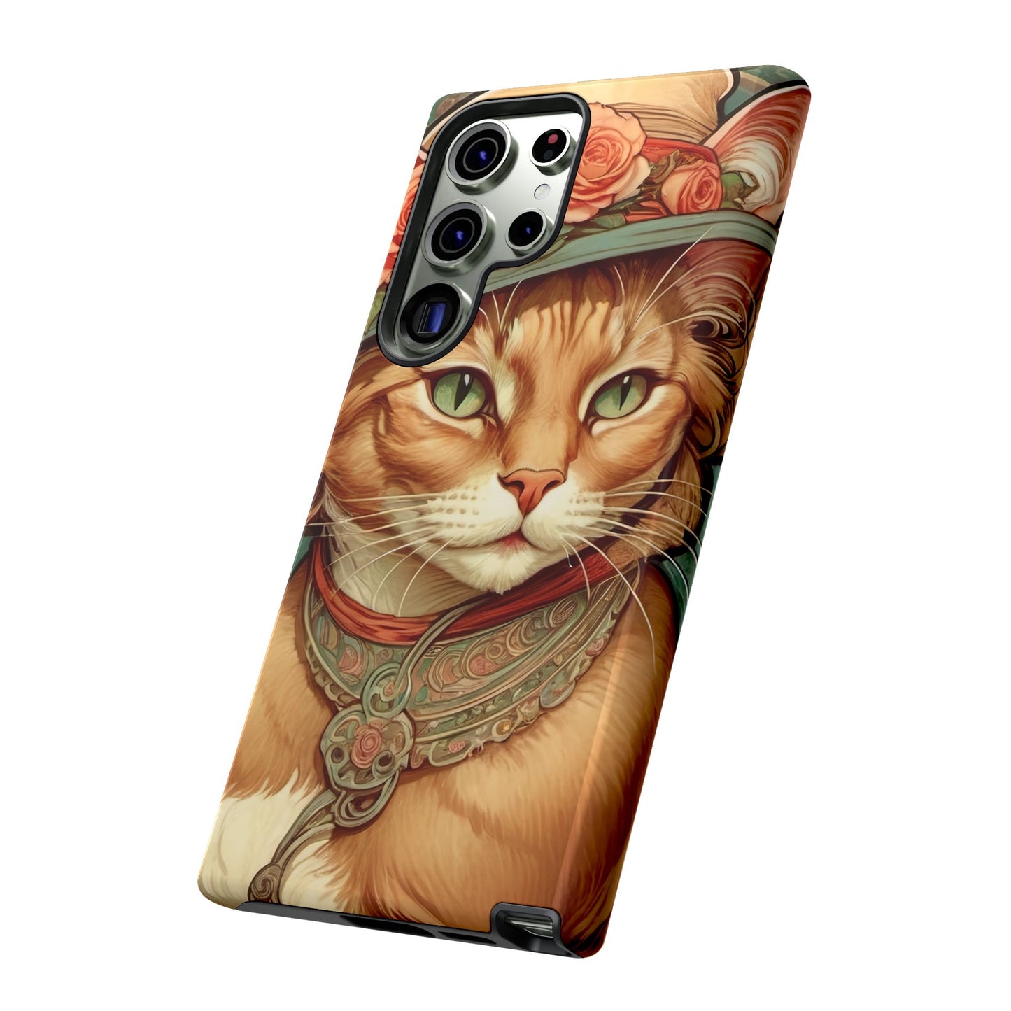 Alphonse Mucha Tough Phone Cases (A lady cat 2)