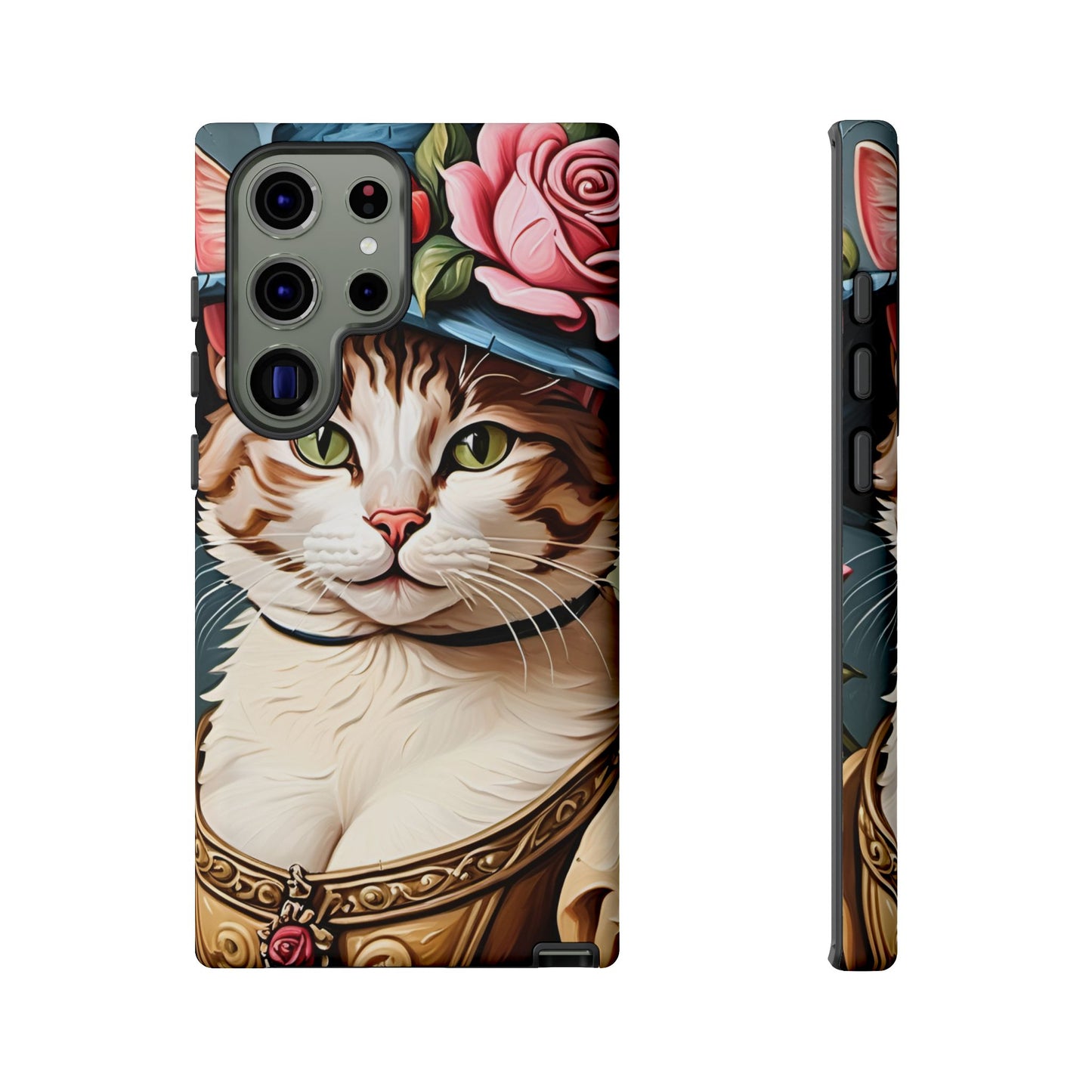 Oil Painting Cat Tough Phone Cases (A Lady 2)
