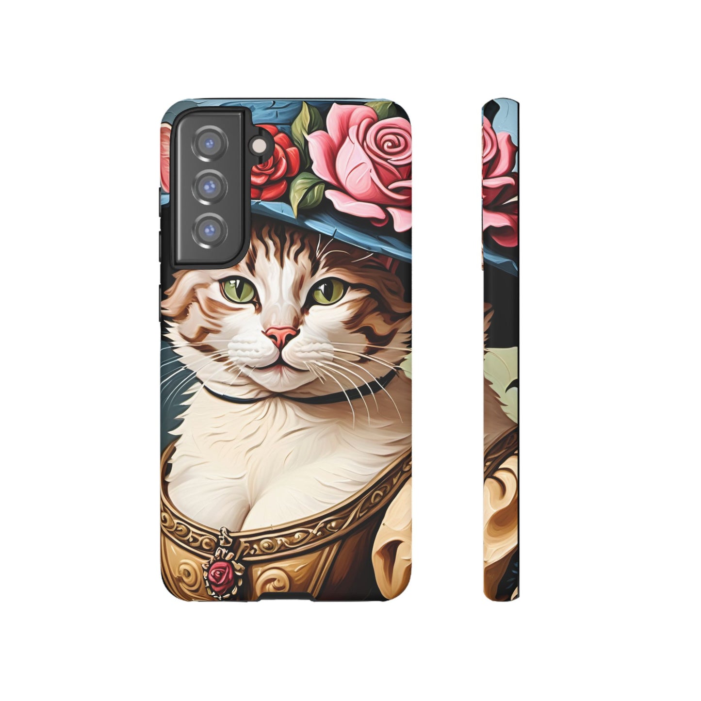 Oil Painting Cat Tough Phone Cases (A Lady 2)