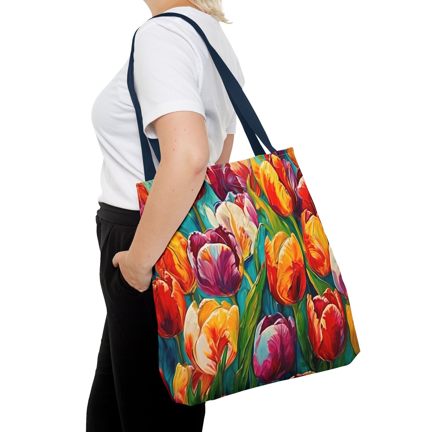 Vincent Van Gogh inspired Colorful Tulips Tote Bag