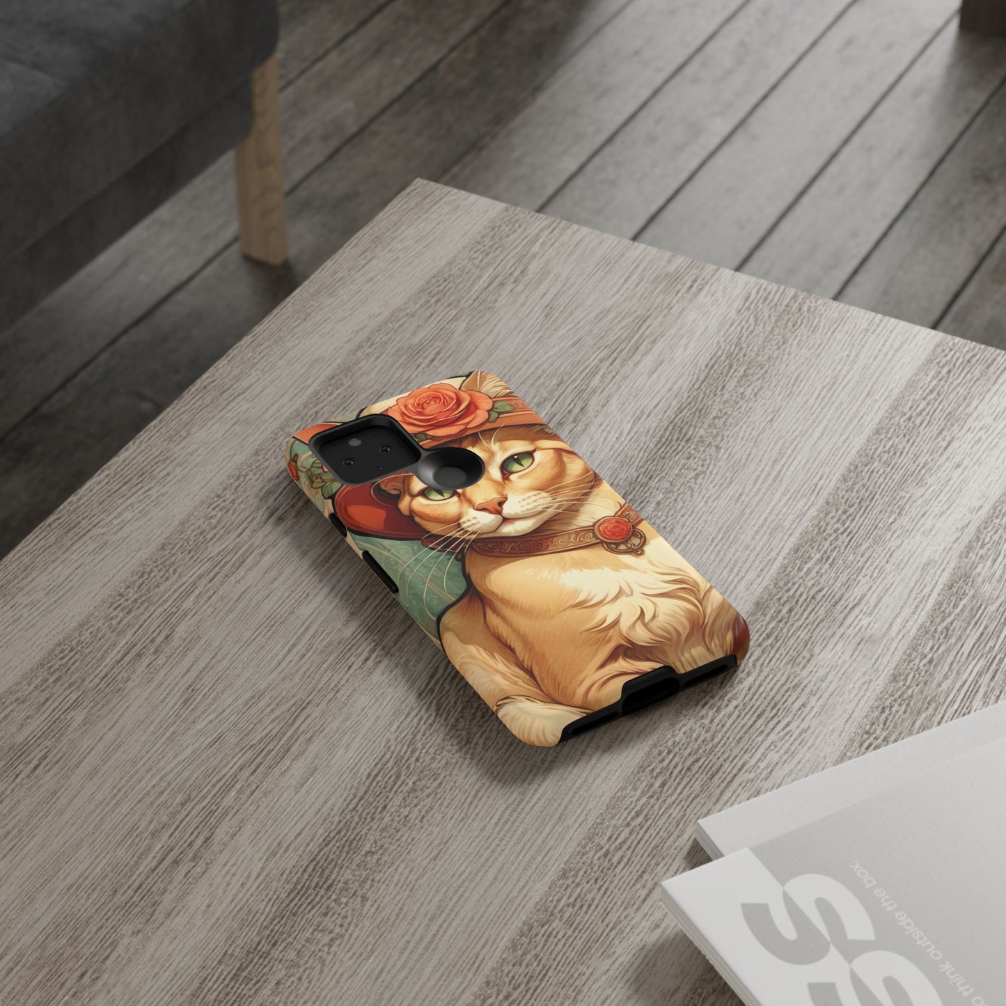 Alphonse Mucha Tough Phone Cases (A lady cat)