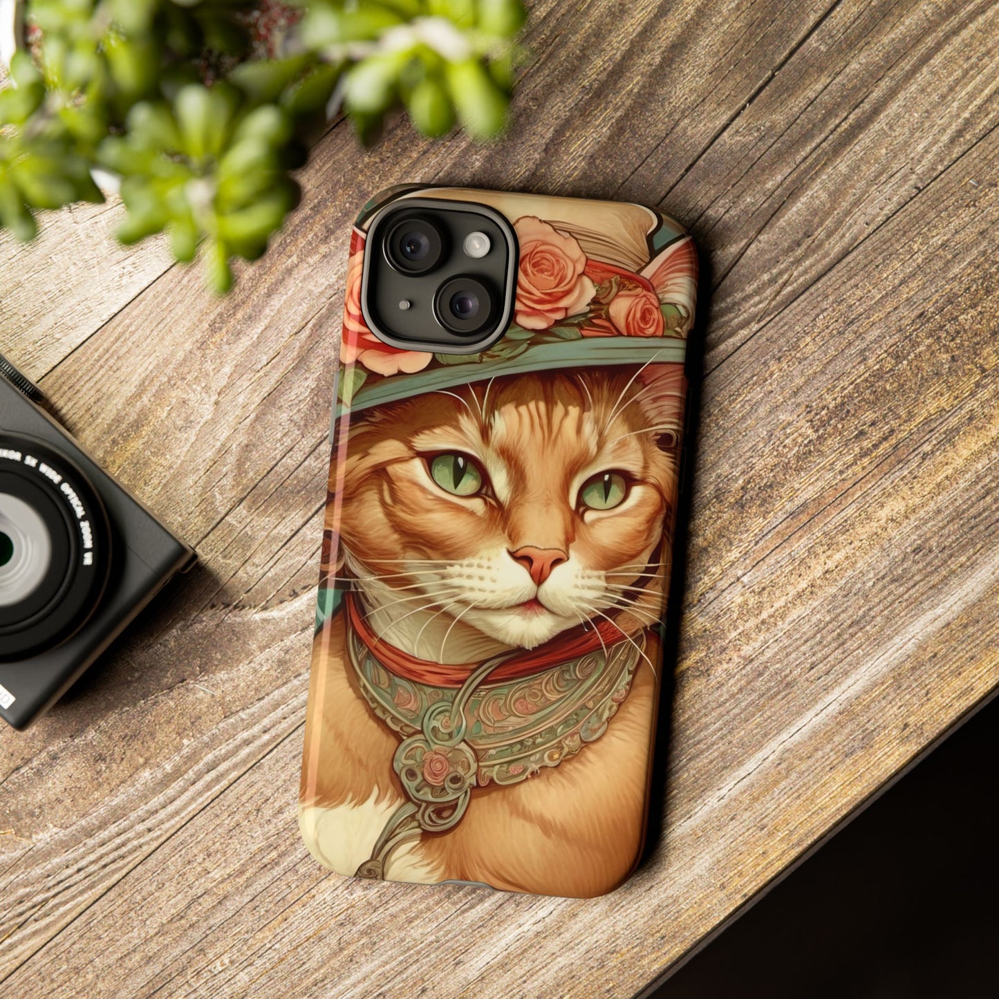 Alphonse Mucha Tough Phone Cases (A lady cat 2)