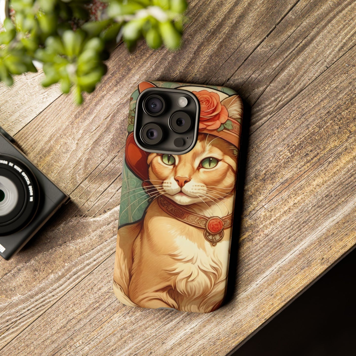 Alphonse Mucha Tough Phone Cases (A lady cat)
