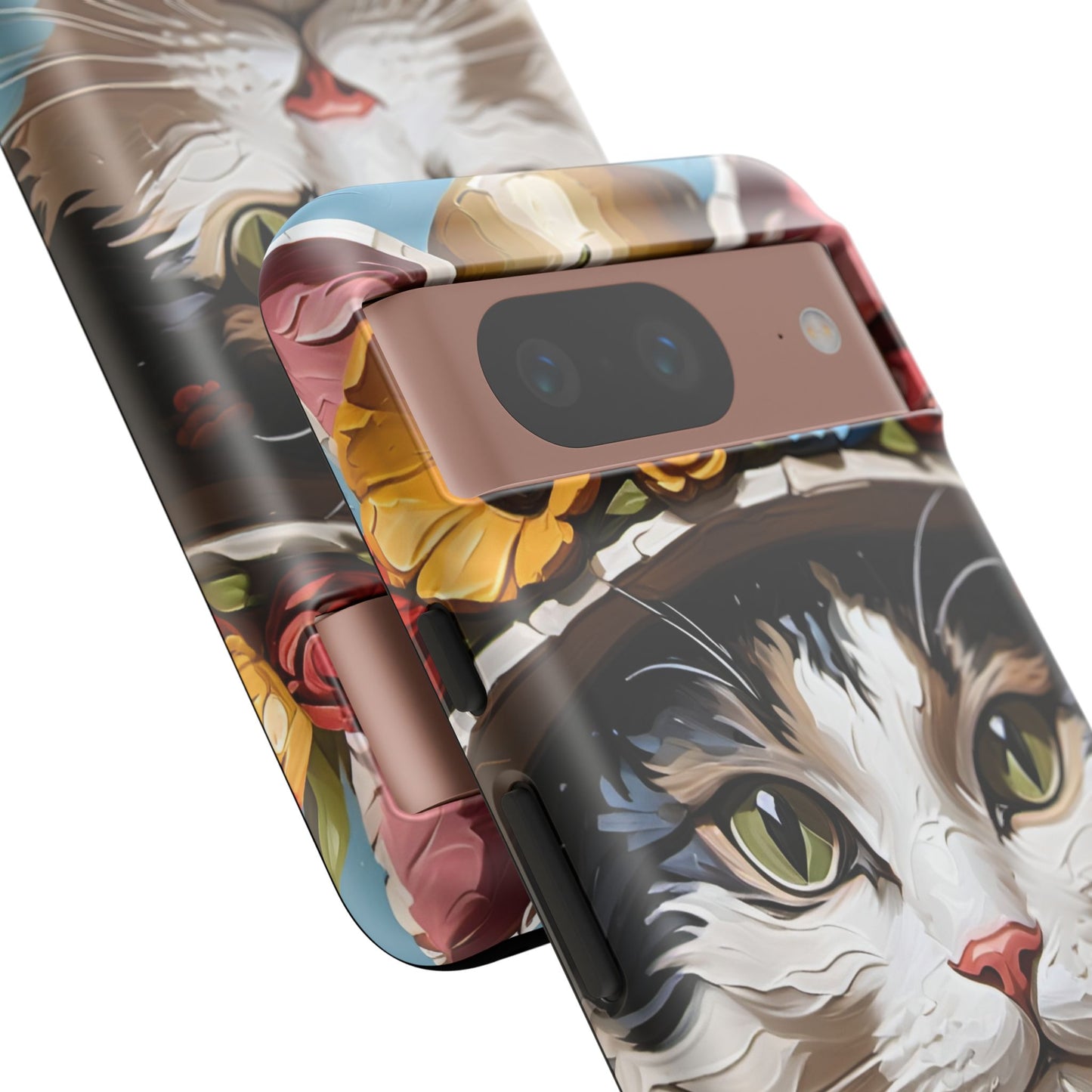 Oil Painting Cat Tough Phone Cases (A Lady)