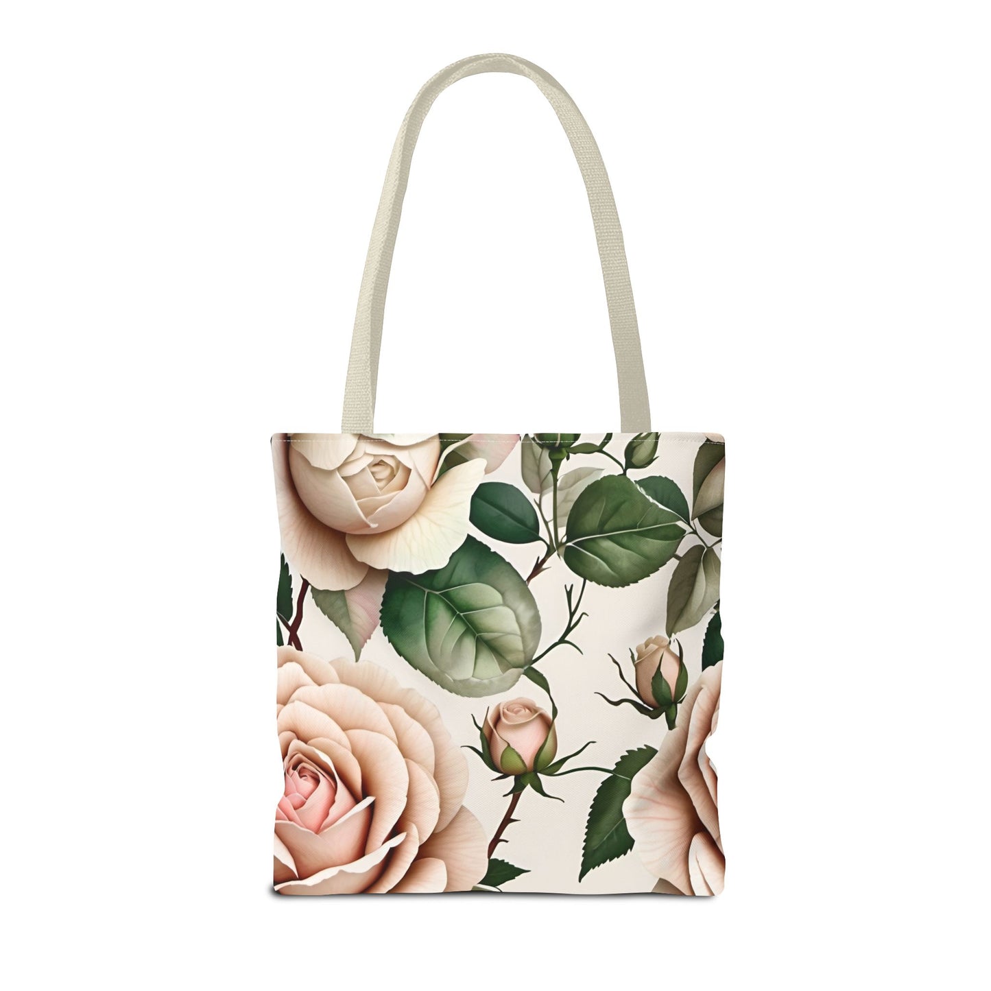 Watercolor Large Pink Roses Tote Bag