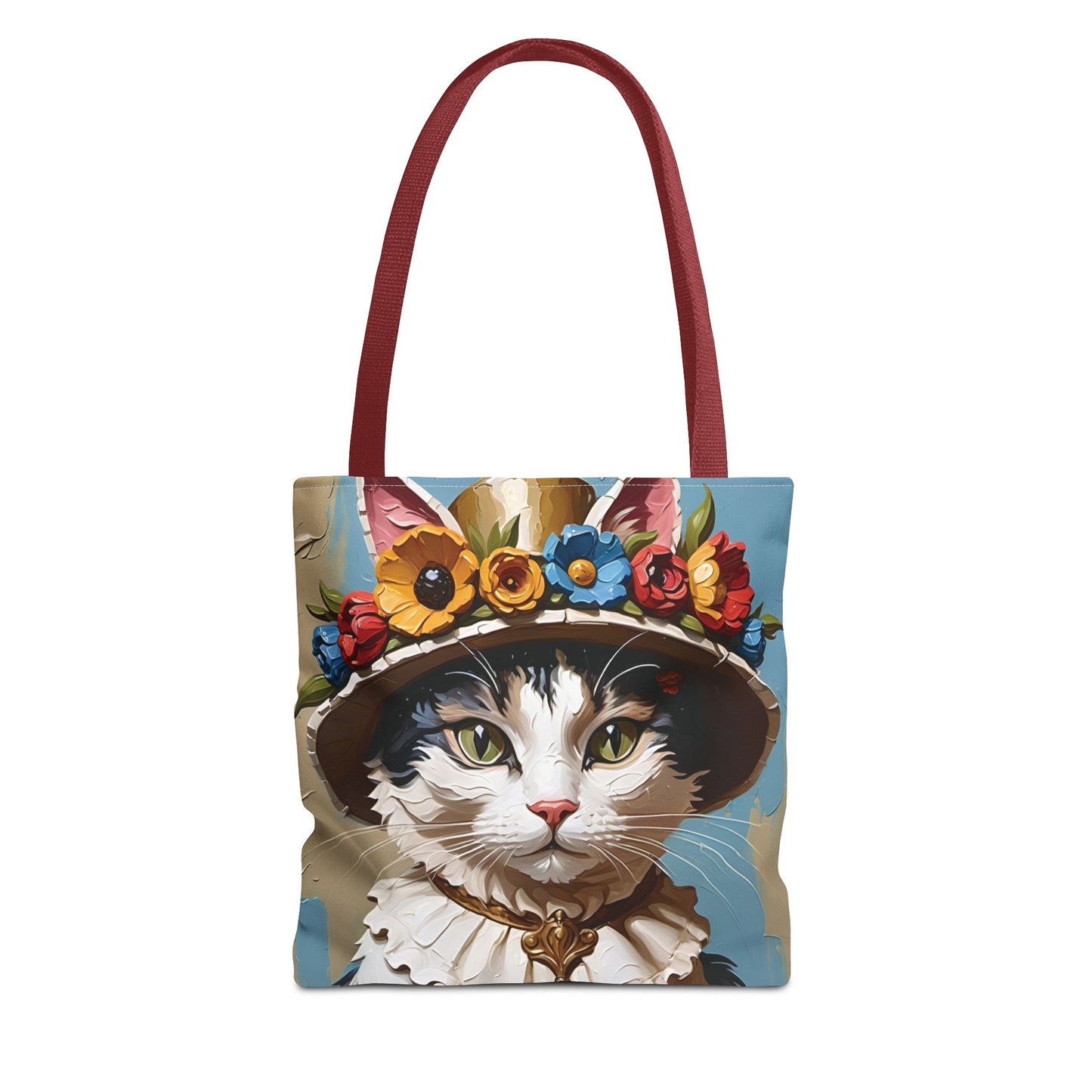 Cat Portrait in Oil Tote Bag