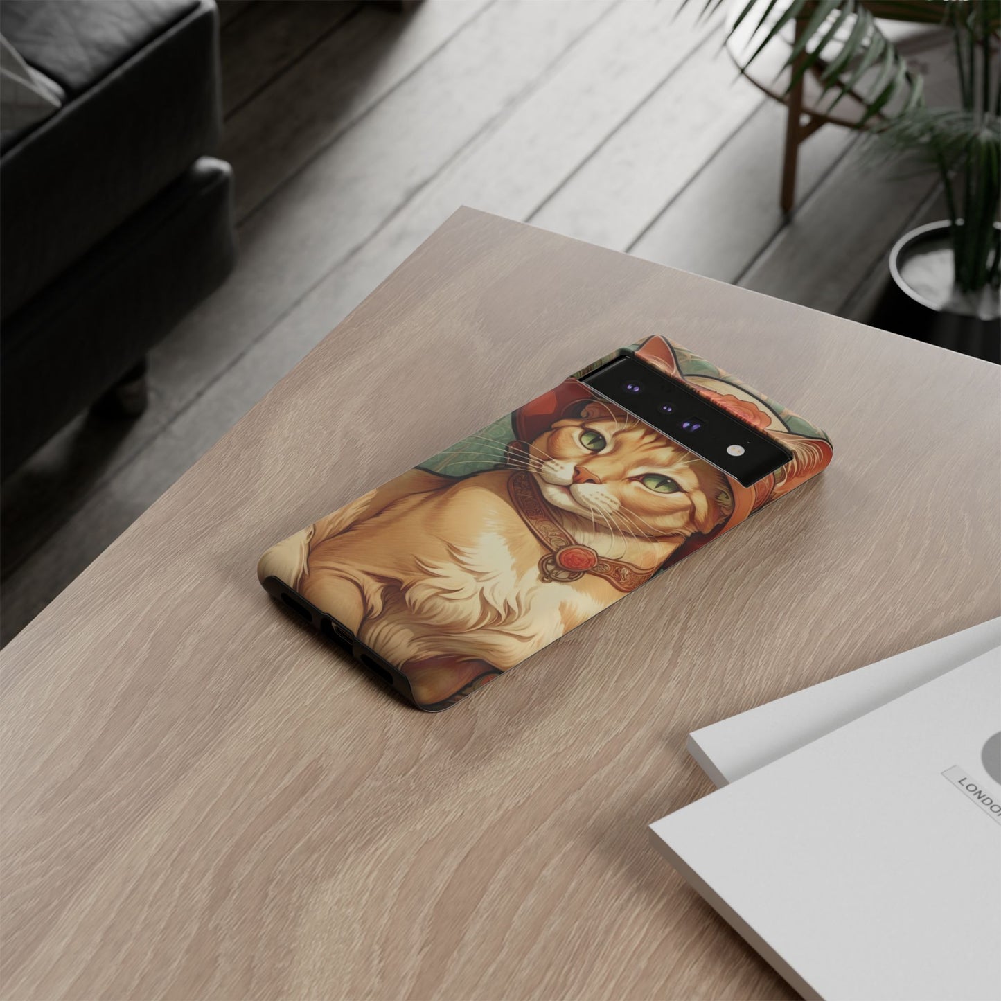 Alphonse Mucha Tough Phone Cases (A lady cat)