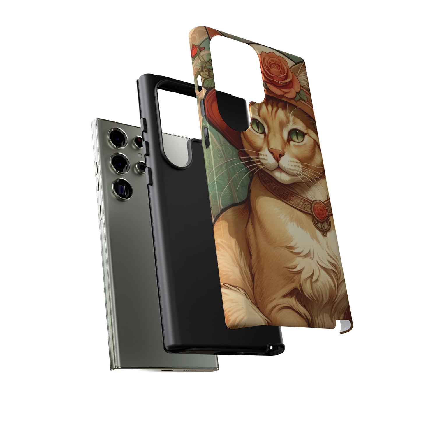 Alphonse Mucha Tough Phone Cases (A lady cat)