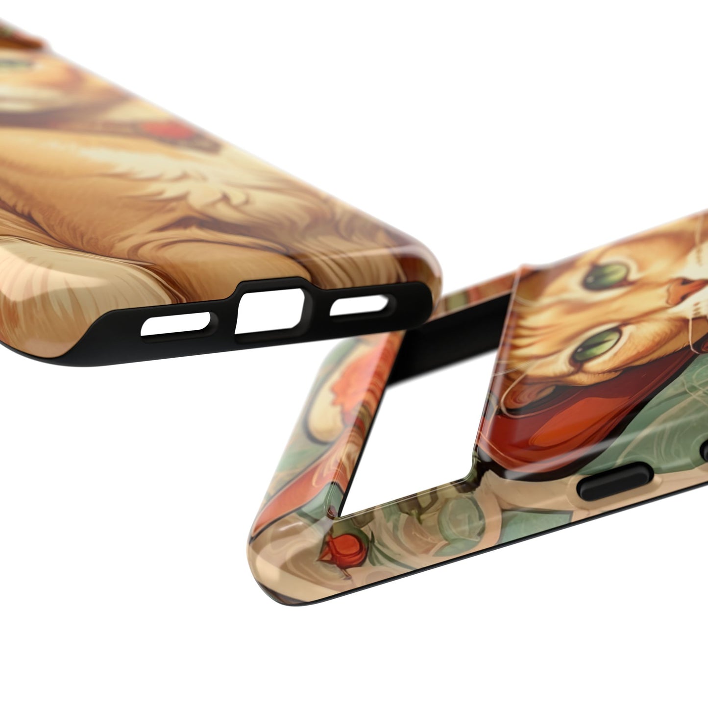 Alphonse Mucha Tough Phone Cases (A lady cat)