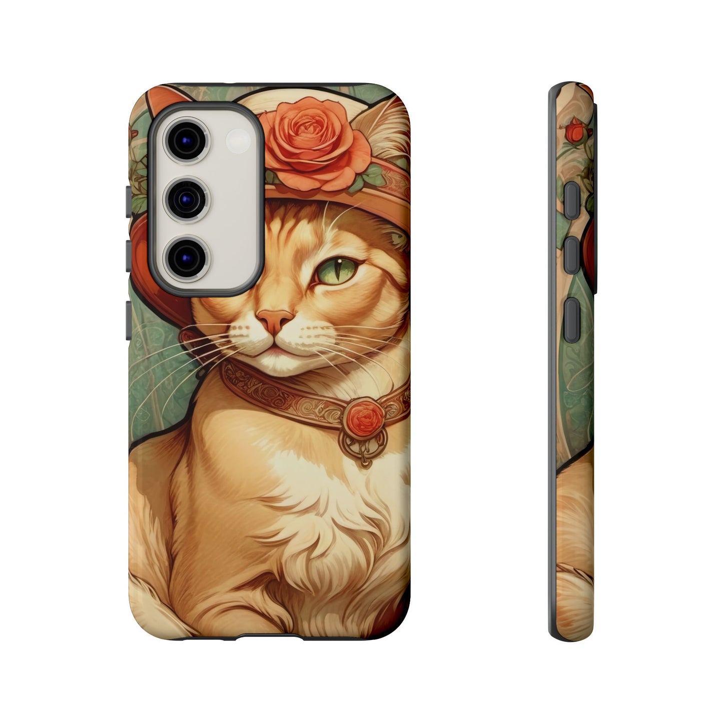 Alphonse Mucha Tough Phone Cases (A lady cat)