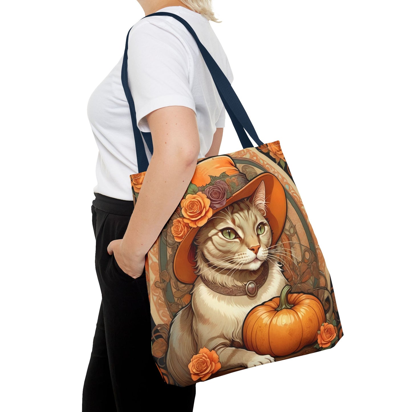 Halloween Art Nouveau Cat Tote