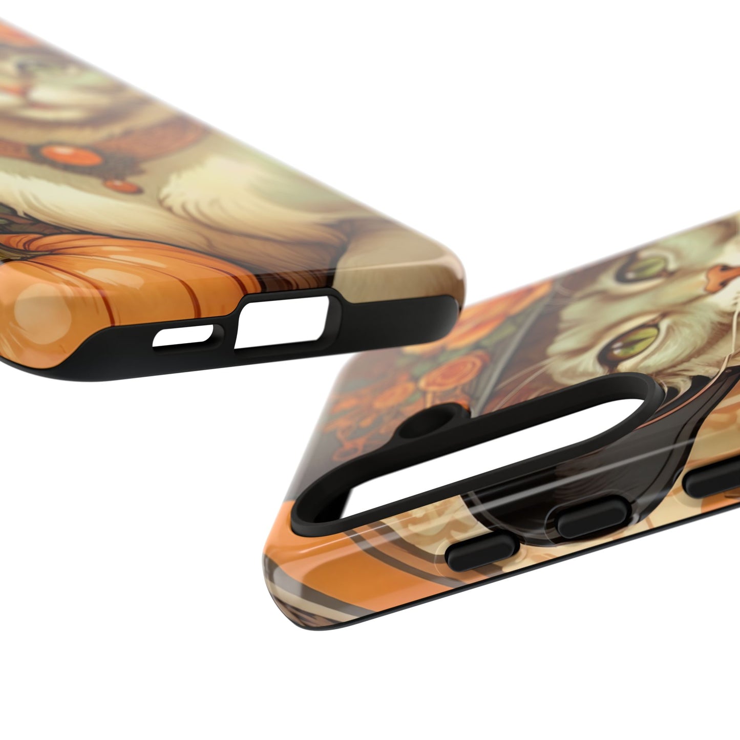 Halloween Alphonse Mucha Tough Phone Cases (A gentleman cat)