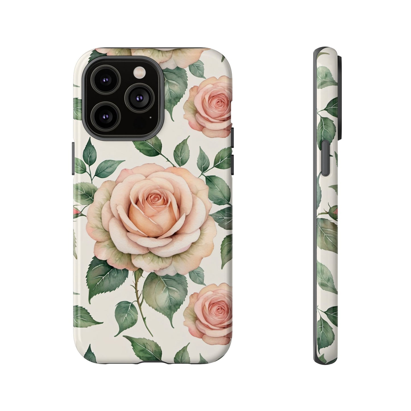 Watercolor Large Roses Tough Cases