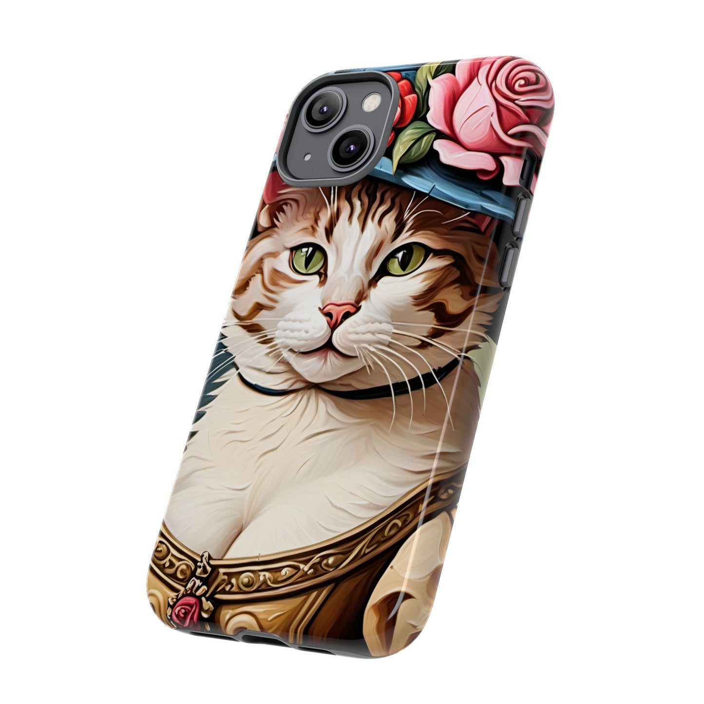 Oil Painting Cat Tough Phone Cases (A Lady 2)