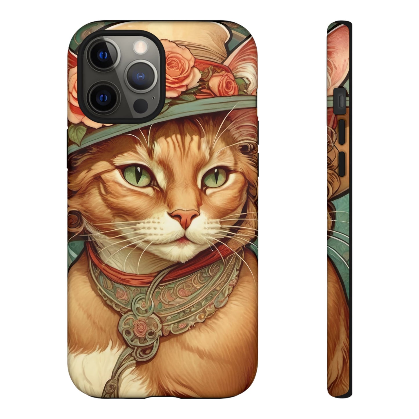 Alphonse Mucha Tough Phone Cases (A lady cat 2)
