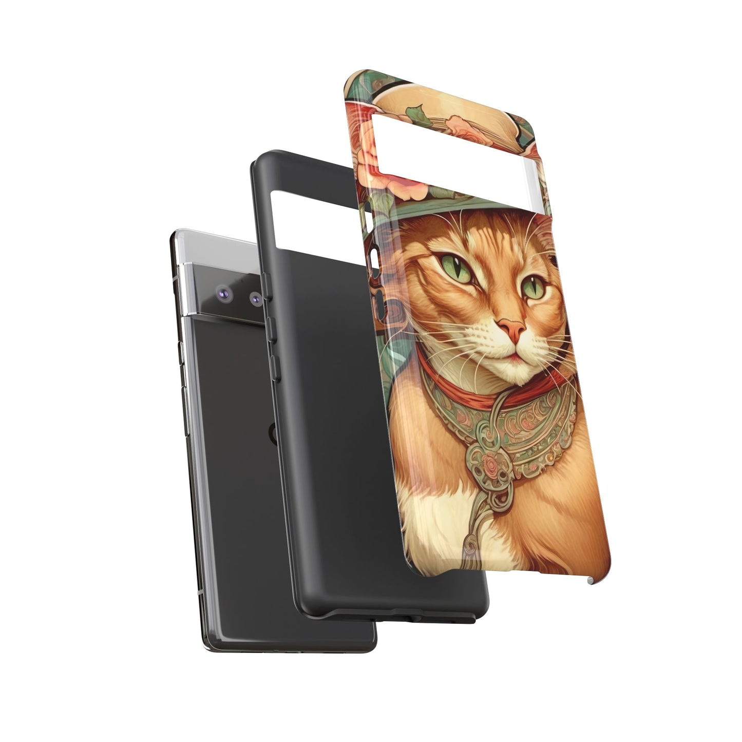 Alphonse Mucha Tough Phone Cases (A lady cat 2)