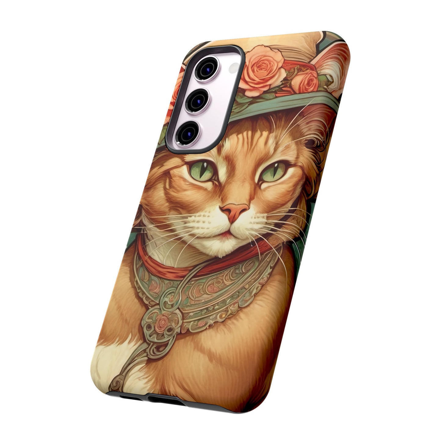 Alphonse Mucha Tough Phone Cases (A lady cat 2)