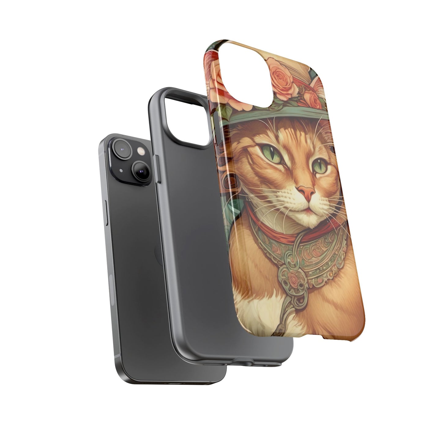 Alphonse Mucha Tough Phone Cases (A lady cat 2)