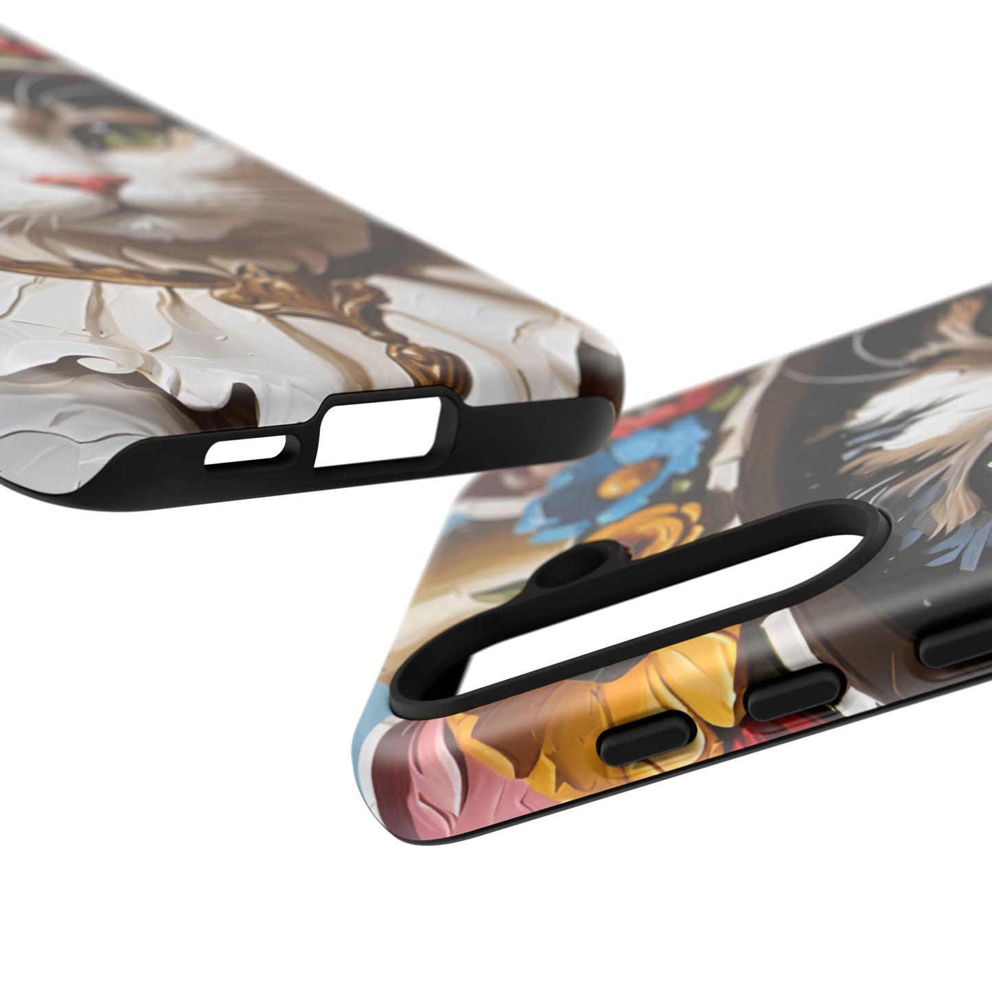 Oil Painting Cat Tough Phone Cases (A Lady)