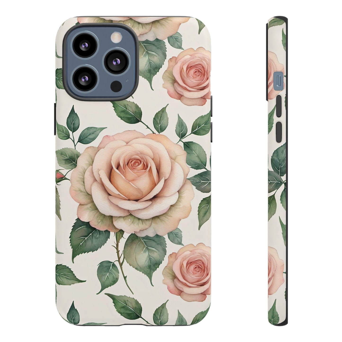 Watercolor Large Roses Tough Cases